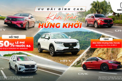 Giá lăn bánh xe Honda tháng 6/2025 – Ưu đãi 50% LPTB & bảo hiểm tại Honda Cao Lãnh