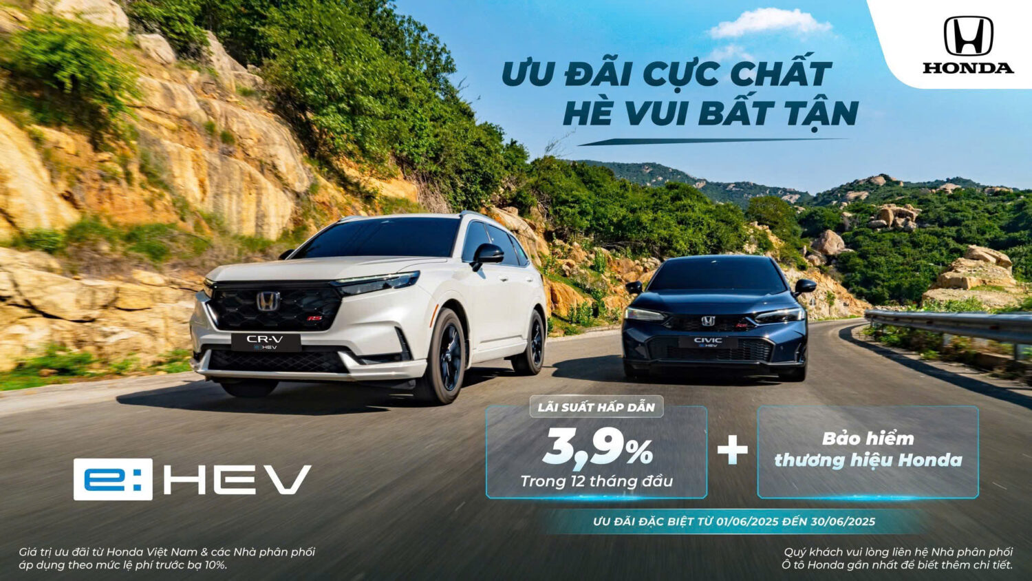 Giá lăn bánh xe Honda tháng 6/2025 – Ưu đãi 50% LPTB & bảo hiểm tại Honda Cao Lãnh